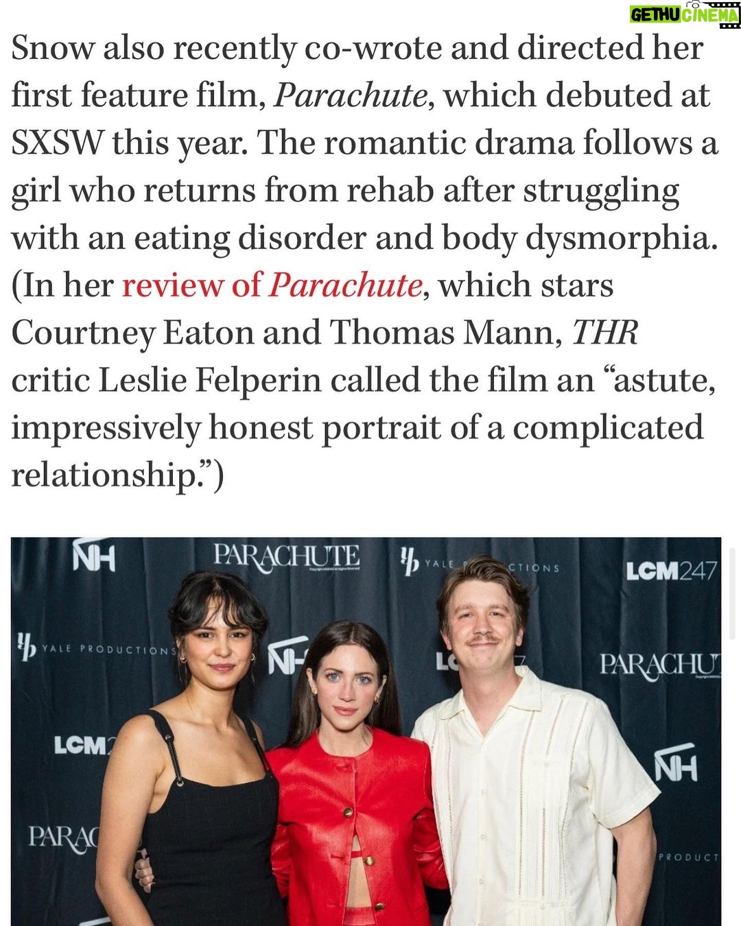 Brittany Snow Instagram - Thank you @hollywoodreporter & @lindzischarf for letting me talk about @septemberletters, our new book out May 23rd and directing #ParachuteFilm. ๐ช ๐The book is out in a couple of days & you can get it everywhere books are sold. @harpercollins @jaspre @meg_thompson