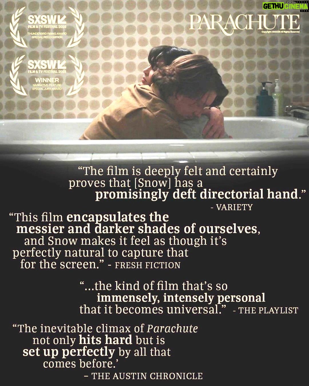 Brittany Snow Instagram - Ok reviews are weird, subjective and sometimes unhealthy… but I am very grateful people felt this polarizing topic & love story. I directed this little piece of my heart. (I did not act in it at all) I am lucky enough to represent it at some fantastic film festivals coming up soon. Actors will not be in attendance because we stand strongly with our @sagaftra family. ✊ This movie was made for no money, a lot of favors, no big companies, all heart and no time. I’m so excited for everyone to see it. 🪂🪂🪂Tagged are the film festivals we are grateful to be a part of even if we couldn’t make it this time. Thank you for having us. #parachutefilm @lizzie.shapiro @the_space_program @yaleproductions @theredroosta @alliancefored