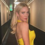 Brittany Snow Instagram – Glam + afterparty Glam + after it all… = beer 💛 TY @glencocoforhair @samuelpaulmakeup @katiebof @katesomervilleskincare