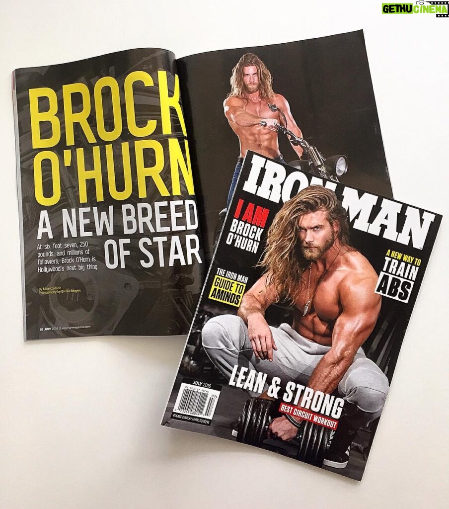 Brock O'Hurn Instagram - What an absolute honor... Wow. My first cover and I couldn't be happier with it. I trained everyday for 4-6 hours a day with little notice to prep for this shoot. And it was all worth it!! Coming out soon!! One of my dreams growing up was to be on the cover of a fitness magazine. And that's what I'm all about.. Making dreams a reality. If you can Dream it you can do it. Never be afraid of hard work. #NeverSettle #JulyCover #GoPickItUpAndShowMeYouGotACopy #KeepDreaminYall #StepOutOfYourOwnWayAnd #MakeYourDreamsComeTrue 💫