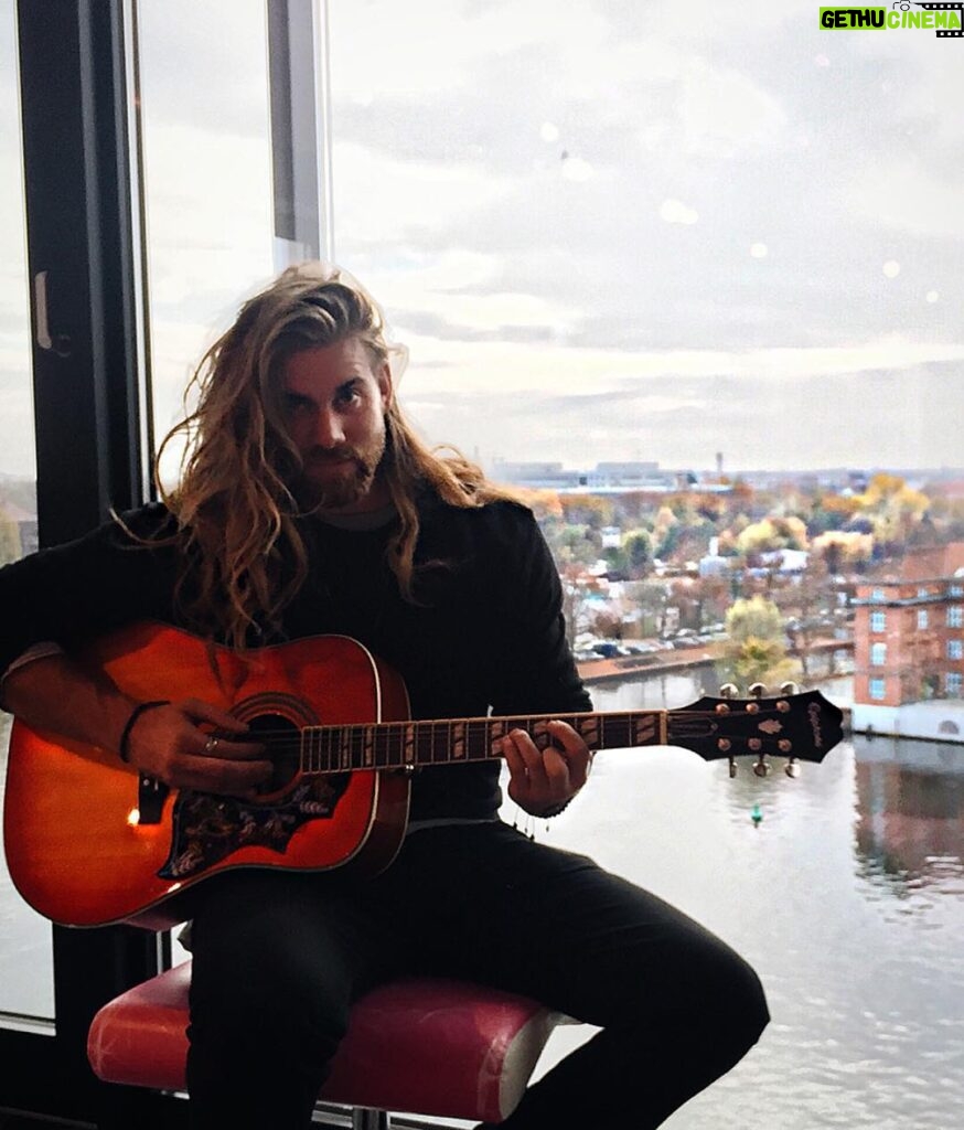 Brock O'Hurn Instagram - First time I ever stayed at a hotel 1. That's in Berlin and 2. That has a music studio in it!! 😍 Couldn't help but enjoy my amazing view over the water while playing a little guitar 🎸 #thisisnhow Berlin, Germany