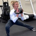 Brooke Ence Instagram - 👨‍⚕️ wanted me to scale back a little, so today I’m just doing a tri-set from today’s workout from the Naked Training Dumbbell Dumbbell Program. One week left to join my Naked New Year Challenge. Get workouts and nutrition straight to your phone daily for 8 weeks! Link in bio to join me!! 1a. DB RDL (4010 Tempo) - 10/8/6 1b. DB Pistol Squat - 10/8/6 each 1c. Goblet Side Lunge (4010 Tempo) - 10/8/6 each Rest 90 seconds St. George, Utah