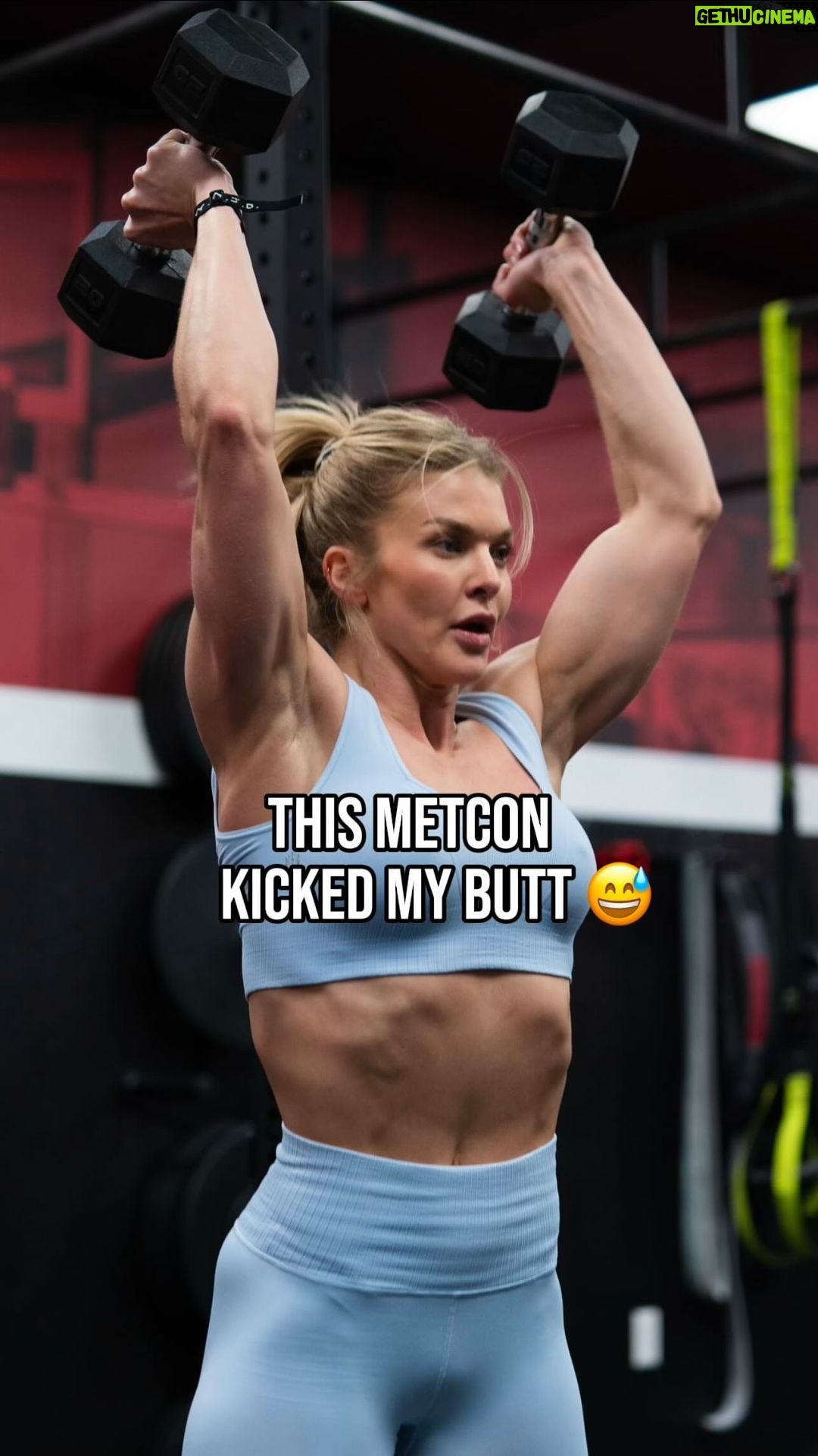 Brooke Ence Instagram - Sometimes the simple ones are the hardest đ
30-20-10 Dumbbell Thruster Devils Press Dumbbell Weight RX: Men 35lb DBs | Women 25lb DBs Scaled: Men 25lb DBs | Women 15lb DBs This metcon is directly from the testing week of my new program - The Sweat Reset. Sign ups for the challenge are still open. Click the link in my bio and come work out with me! đŞđ