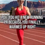 Brooke Ence Instagram - Running sometimes sucks... But make it suck less with this active warm up! A dynamic warm-up is key to prepping your body for a run. It gets the blood moving and muscles ready so you’re not feeling like a rusty robot out there. For the jog, I did 25 yards down and back, but everything else was 25 yards total. The Warm-Up: * Jog * Walking Lunge * Backward Lunge * Hurdle Walk * Reverse Hurdle * Easy Skip * Triple Hips * High Kicks * Skipping High Kicks * Easy High Knees * Build Up to High Knees * Build Up High Knees to Sprint * Single Cycle Drill * Double Cycle Drill If you're looking for something different, I've got this 8-Week Sweat Reset thing going. New workouts, nutrition plan, and a great community. Also, $10,000 on the line. If you want to join– link's in bio! #SweatResetChallenge #WarmUpRight #RunningGoals
