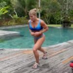 Brooke Ence Instagram - Lower body circuit straight from Bali🏝️ 5 Rounds: 20 Band Squats 20 Band RDL 10 Band Lateral Walks Each Side 15 Sliding Reverse Lunge Each Side 30 Lunge Jumps Rest 2 Minutes Between Rounds If you want a chance to work out with me, make sure to join my Naked Training 8-Week Challenge now! The winner gets $5,000 + a weekend trip to work out with me and the Naked team in my hometown of St. George, Utah! Link in bio. Bali, Indonesia