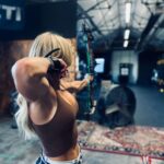 Brooke Ence Instagram - Ohhh it’s ON 😎 I always have the best time when I get to visit @blackriflecoffee HQ. And thanks to BRCC and @psebows , I no longer need to borrow my nephews 🏹 My excitement level is off the charts. #itmakesence #psearchery #brcc