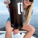 Brooke Ence Instagram - My first time fly-casting out on the water 🎣 😜 @runsupps are meant for more than just fueling your workout in a gym 😎 “Progress” - (intra workout) improves hydration while also supporting muscle function. And lord knows I needed both of these things. #itmakesence #runsupps #snaggedapparel