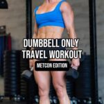 Brooke Ence Instagram - Traveling this weekend? Pack a set of dumbbells with you and hit this workout! When the gym is packed or you’re working out from home, a pair of dumbbells is all you need to break a serious sweat. Try this 20-minute metcon straight from the @nakedprogram and see how many rounds you can crush! 🔥 20 Min AMRAP: * 12 DB Deadlifts (55lbs/35lbs) * 9 DB Hang Cleans * 6 DB Shoulder to OH * 9 DB Thrusters * 12 Alt DB Forward Lunges Push yourself and let me know how many rounds you get through! And if you’re looking for more dumbbell only workouts, you know where to find them ➡️ @nakedprogram P.S. I crushed this one at my local gym, but it’s perfect for any hotel gym or even your backyard. #dumbbellworkout #metcon #nakedprogram #homefitness #trainhard #trainnaked
