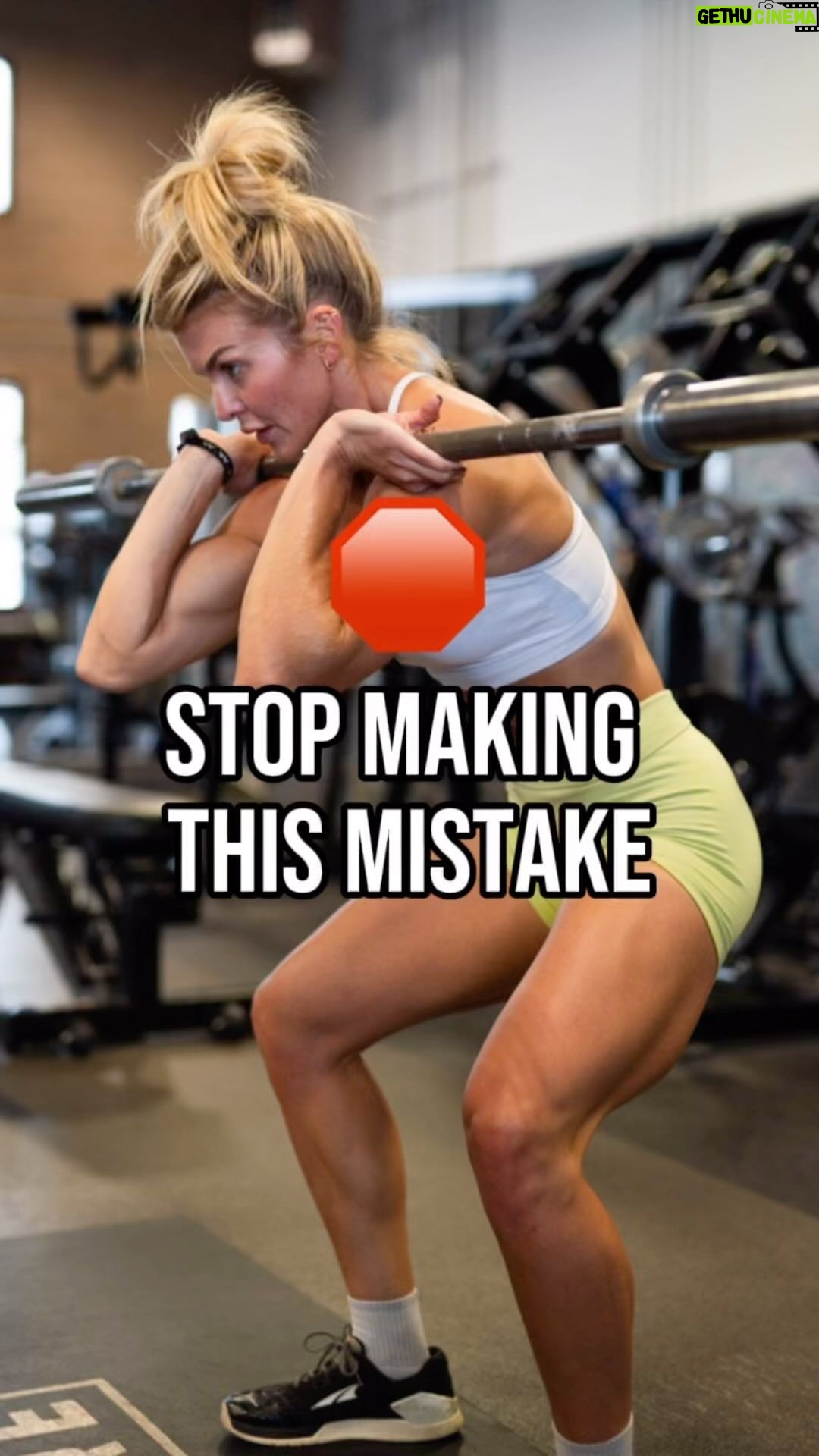 Brooke Ence Instagram - The #1 mistake people make when doing front squats is… the forward lean! 🏋️♀️ Often this forward tilt occurs due to a mix of mobility restrictions, unfamiliarity with the movement, or underlying muscle imbalances. But don’t stress, I’ve got your back! Here are my two favorite techniques to refine your front squat form: 🔧 Fix #1: Zombie Squats - They demand an upright posture, ensuring your core and back muscles are actively engaged. 🔧 Fix #2: Heel Elevations - Placing your heels on a board or plate can adjust your center of gravity, enabling you to maintain an upright position and hit that flawless squat depth. Give these two tips a shot and let me know how they work for you! My Fall 8-Week Challenge is almost here 🍂. You’ll try exercises like these among the 1000s of workouts in the app. And guess what? You get a chance to win just by participating in the challenge! Stay tuned for more details, but mark your calendar for September 6th! #nakedprogram #crossfitwomen #legworkout #functionaltraining #functionalworkouts #trainnaked #squatober #squats