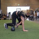 Brooke Ence Instagram – Today I’ve got a kettlebell flow for you. I’m a huge advocate of kettlebell movements and circuits because they work on stabilizer muscles, so for me, with a history of shoulder and neck issues, I really like it for that purpose! LFG!!!

15 Minute KB Flow:
5 Each Side – Bear Crawl Pull Throughs
10 Each Side – Windmills
10 Each Side – Single Arm Swing to Lunge 
5 Each Side – Turkish Get Up