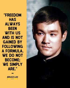 Bruce Lee Instagram - 🐉 “Freedom has always been with us and is not gained by following a formula. We do not become; we simply are.” - Bruce Lee

#brucelee #simple #direct #free #jkd #mindset

📸 treatment by @mr_kun_san