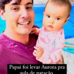 Bruno De Luca Instagram – Aurora gosta muito de água! Tô amando fazer tudo com essa princesa.