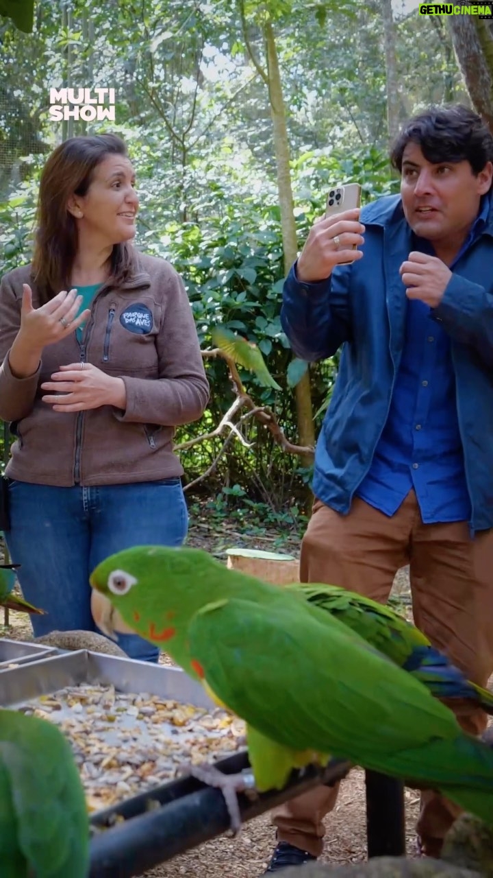 Bruno De Luca Instagram - O @brunodeluca todo 👀 e a @fany.vidal toda 🥹 no Parque das Aves. Equilíbrio é tudo no casal! ❤️😂 Confira hoje às 18h o último episódio da temporada do #VaiPraOndeComMozão na TV