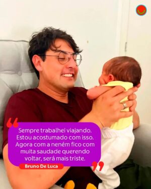 Bruno De Luca Instagram - Bruno de Luca e Sthéfany Vidal estão aproveitando cada segundo ao lado da filha recém-nascida Aurora. 🥰 A pequena veio ao mundo no dia 6/10 e os papais de primeira viagem estão aprendendo juntos o que é ser uma família. 👨‍👩‍👧 Eu bati um papo com ele sobre como estão esses primeiros dias e os maiores desafios de cuidar da bebê. Clica no meu link da bio para conferir! 📲 #TVeFamosos