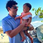 Bruno De Luca Instagram - Hoje pela primeira vez vou receber presente e não só dar! 🙌😁 O presente maior do mundo tá aí nas fotos, essa belezura que a @fany.vidal fez comigo com muito amor. Muito alegre em comemorar meu primeiro dia dos pais, ainda mais da Aurora, que é alegria purinha! Parabéns a todos os papais.