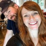 Bryce Dallas Howard Instagram - For those of you following recent bang developments (thank you for your thoughts and prayers 🙏), my bangs are officially tamed! 😅 @misterjasonlow mercifully swung by to work his magic when he was in my neighborhood. ⁣ ⁣ [ID 1: A selfie of BDH in her dino-wallpapered bedroom. She smiles in celebration of her freshly cut side bangs.]⁣ ⁣ [ID 2: A post-haircut selfie with BDH (right) and the man behind the transformation, Jason Low (left).]