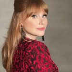 Bryce Dallas Howard Instagram – What a memorable night surrounded by friends and collaborators I so admire 🤩 Thank you @vanityfair & its fearless leader @radhikajones for including me. ⁣
⁣
Over 20 years ago I got to intern at Vanity Fair so I know how much thought and care goes into creating a space for our community to celebrate — congratulations to all involved!! #VFOscars #VanityFairOscarParty⁣
⁣
Thank you @quinnmurphy, @misterjasonlow, and @alex.schack for making me feel pretty. Dress by Alaïa — consignment never fails ♥️ ⁣
⁣
📸 3: @gettyentertainment⁣ & @vanityfair 
⁣
[ID: BDH all glammed up and glowing with excitement on the Vanity Fair blue carpet. She wears a long red Alaïa dress with a red rose lace print and black pumps]