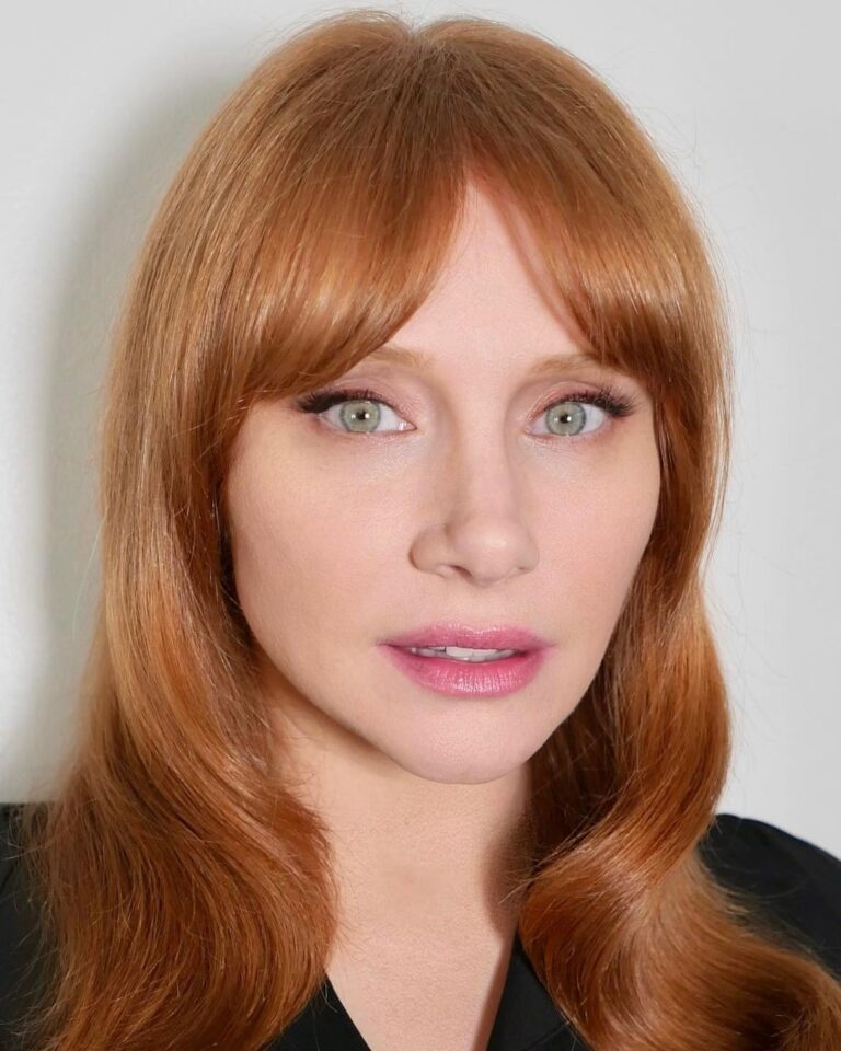 Bryce Dallas Howard Instagram - Feeling fancy for a top secret interview coming soon… ⁣ ⁣ Thank you @bobbyeliot for your killer hair and photo skills, @karayoshimotobua for the face beat, and wonderful @appledoll for the beautiful products!⁣ ⁣ [ID: A close up photo of BDH in full glam with a soft expression. She wears a light pink lipstick and her hair down in waves]