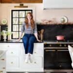 Bryce Dallas Howard Instagram - Today, January 31st, would have been my Grandma Jean’s 97th birthday which makes it all the more meaningful to share this @archdigest tour with you. My Grandma Jean inspired so much of how we decorated this house 💛⁣ ⁣ This is my second design collaboration with the exceptional @clairethomas. Claire has such a special gift for bringing out the story in anything and our home is just another example of that — every room is a different story of our family and what we most treasure. Thank you, thank you, thank you Claire!⁣ ⁣ Watch the AD tour of this Wes Anderson meets Jane Austen style home at the link in bio 🔗⁣ ⁣ Photography: @donnadotanphoto⁣ Interior Styling: @emilypertzborn⁣ Design: @clairethomas⁣ Writing: @kristenflanagan⁣ ⁣ [ID: Sitting in her kitchen, which now bounces with light, BDH smiles and rests on the countertop by the oven. She wears navy blue jeans, white sneakers, and a grey sweater with blue stripes.]⁣ ⁣ [ID: Splashes of Grandma Jean and Seth’s Nana around the home, like the open display of Depression glassware in the dining room and the bright blue wallpaper with yellow lemons in the guest room.]