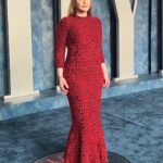 Bryce Dallas Howard Instagram - What a memorable night surrounded by friends and collaborators I so admire 🤩 Thank you @vanityfair & its fearless leader @radhikajones for including me. ⁣ ⁣ Over 20 years ago I got to intern at Vanity Fair so I know how much thought and care goes into creating a space for our community to celebrate — congratulations to all involved!! #VFOscars #VanityFairOscarParty⁣ ⁣ Thank you @quinnmurphy, @misterjasonlow, and @alex.schack for making me feel pretty. Dress by Alaïa — consignment never fails ♥️ ⁣ ⁣ 📸 3: @gettyentertainment⁣ & @vanityfair ⁣ [ID: BDH all glammed up and glowing with excitement on the Vanity Fair blue carpet. She wears a long red Alaïa dress with a red rose lace print and black pumps]
