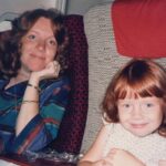 Bryce Dallas Howard Instagram – Mama, I love you — Happy Birthday you adventurous, empathetic, brilliantly creative, legendary matriarch of a woman! 
⁣
[ID: A photo of Cheryl Howard (left) and BDH (right) circa 1985 sitting on an airplane. They smile, ready for their flight to take off. Cheryl wears a blue, green, and red striped blouse and BDH wears a white flower patterned blouse.]