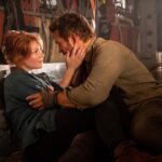 Bryce Dallas Howard Instagram - Hold your loved ones close and the Extended Edition of #JurassicWorldDominion even closer 🥰 Now available on Digital, 4K UHD, and Blu-ray, the Extended Edition restores never-before-seen footage and is packed with bonus featurettes from the movie. Get your copy today at the link in bio ☝️⁣ ⁣ [ID 1: Claire Dearing (played by BDH) and Owen Grady (played by Chris Pratt) tenderly hold each other]⁣ ⁣ [ID 2: The same photo with the text “me” over Claire Dearing and the text “Jurassic World Dominion Extended Edition” over Owen Grady]