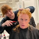 Bryce Dallas Howard Instagram - Welcome to Howard Haircuts 💇‍♂️✂️⁣ ⁣ repost @realronhoward: @brycedhoward gives her brother @reedchoward a haircut just before new years. Bryce is good! She trims what’s left of my fringe whenever the family gathers. Too bad she’s so busy with the child-rearing/ acting/ directing/ producing/ writing/ educating