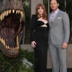 Bryce Dallas Howard Instagram - Thank you LA for such a fabulous premiere of our little dino movie! I can’t say it enough: Jurassic family, I love you 💚⁣⁣ ⁣⁣ We’re down to mere hours, folks – #JurassicWorldDominion is in theaters *this Friday* June 10! Comment with a 🦖 if you have your tickets⁣⁣ ⁣⁣ [ID: A slideshow of BDH with her Jurassic family at the premiere of Jurassic World Dominion at the TCL Chinese Theatre. She wears a cutout black @alexperryofficial dress and jewelry by @ireneneuwirth]