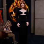 Bryce Dallas Howard Instagram - Thank you LA for such a fabulous premiere of our little dino movie! I can’t say it enough: Jurassic family, I love you 💚⁣⁣ ⁣⁣ We’re down to mere hours, folks – #JurassicWorldDominion is in theaters *this Friday* June 10! Comment with a 🦖 if you have your tickets⁣⁣ ⁣⁣ [ID: A slideshow of BDH with her Jurassic family at the premiere of Jurassic World Dominion at the TCL Chinese Theatre. She wears a cutout black @alexperryofficial dress and jewelry by @ireneneuwirth]