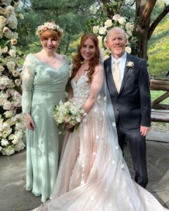 Bryce Dallas Howard Instagram - Congratulations to the newlywed couple @paigecarlylehoward & @timmyabou!! 🥰♥️ Although it took a whole pandemic to reach this special moment, I can’t imagine a more perfect day celebrating you two. Tim, I am filled with gratitude and joy to call you my brother!!⁣ ⁣ @kateydenno & @lemondynyc, you made my already gorgeous sister shine like the supernatural beauty that she is. @heracouture, the bride’s dress design was a dream come true — when Paige walked down the aisle, we literally gasped. And last but not least, let’s give a round of applause for our incredible officiant @realronhoward 😉 ⁣ ⁣ What a truly magical day ✨