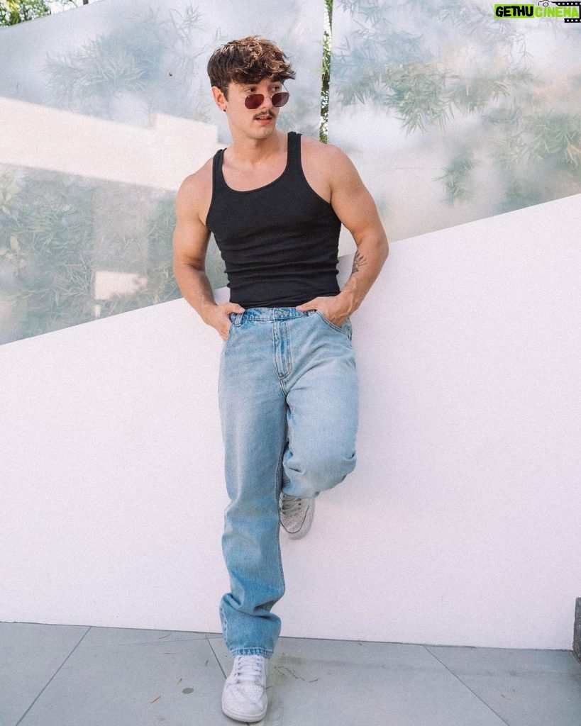 Bryce Hall Instagram - I watched Top Gun & this mustache grew on my face