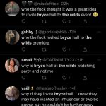 Bryce Hall Instagram - the people of twitter weren’t too fond of me attending the wilds s2 premiere ( great show tho ) Los Angeles, California