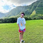 Bryce Hall Instagram - the background looks like a green screen Kualoa Ranch