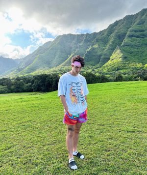 Bryce Hall Instagram - the background looks like a green screen