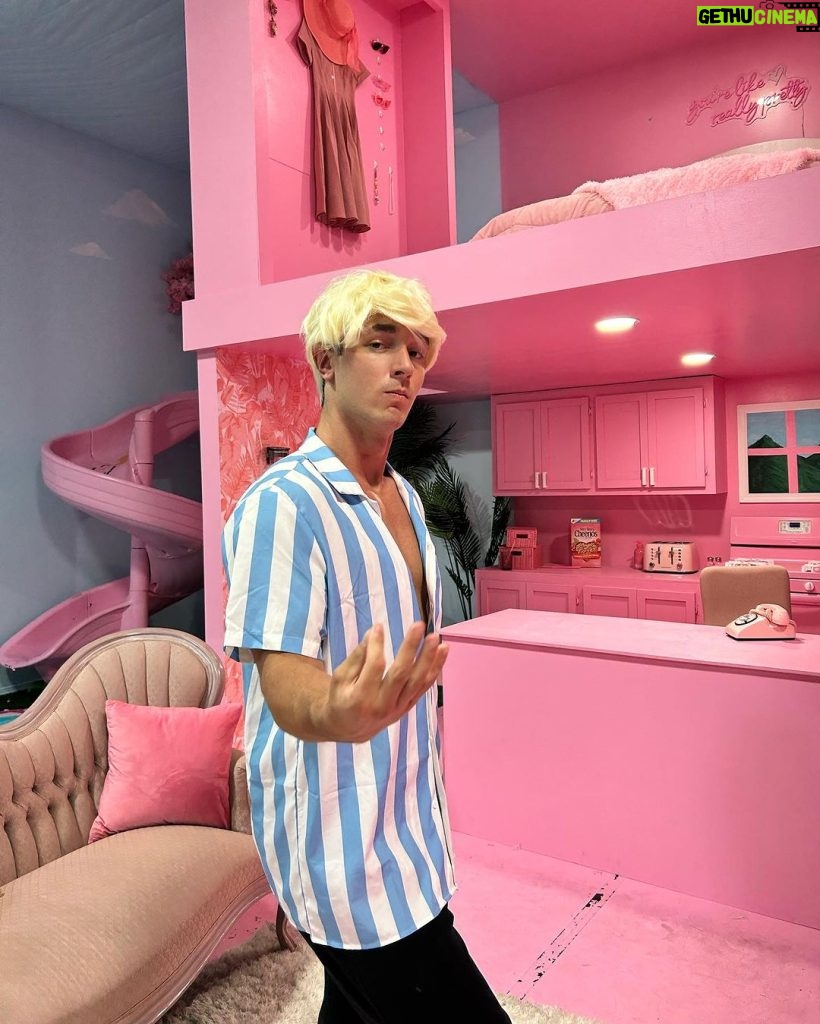Bryce Hall Instagram - I was forced to dress like ken from barbie Los Angeles, California