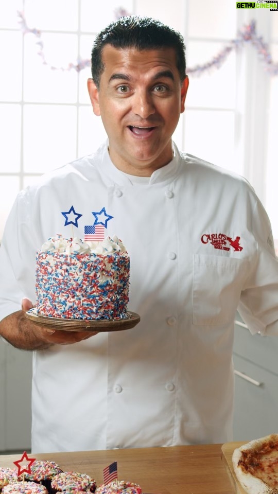 Buddy Valastro Instagram - Get ready for the 4th of July with our exclusive Americana Cake! πΊπΈπ Available for a limited time only! π«π Visit carlosbakery.com today! #fourthofjuly #exclusivecake #cakeboss #carlosbakery