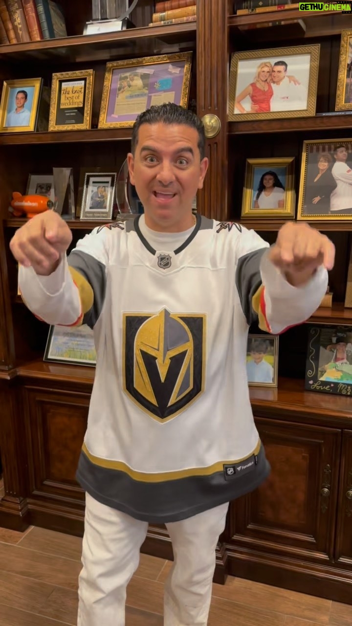 Buddy Valastro Instagram - From all of us at #buddyvs @jerseyeatslv @thebosscafevegas and @eatpizzacake GO KNIGHTS GO!! #buddyvalastro #vegas #vegasbaby #vgk #vegasgoldenknights #stanleycup #hockey #goknightsgo #letswin #knighttime
