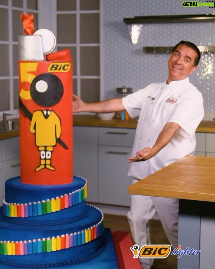 Buddy Valastro Instagram - #BICPartner A really big celebration deserves…a really big cake. And who better to create it than yours truly! Happy 50th Anniversary to @BICLighter