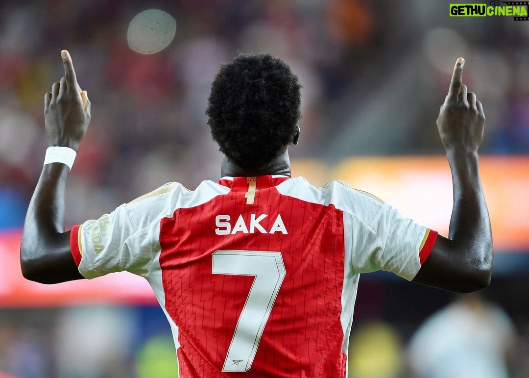 Bukayo Saka Instagram - Thank you LA! ☀️🇺🇸 SoFi Stadium