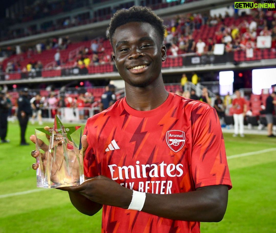 Bukayo Saka Instagram - Thanks for having us DC 🇺🇸 Audi Field