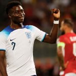Bukayo Saka Instagram - Feels good to be back in the shirt @england 🤍❤️