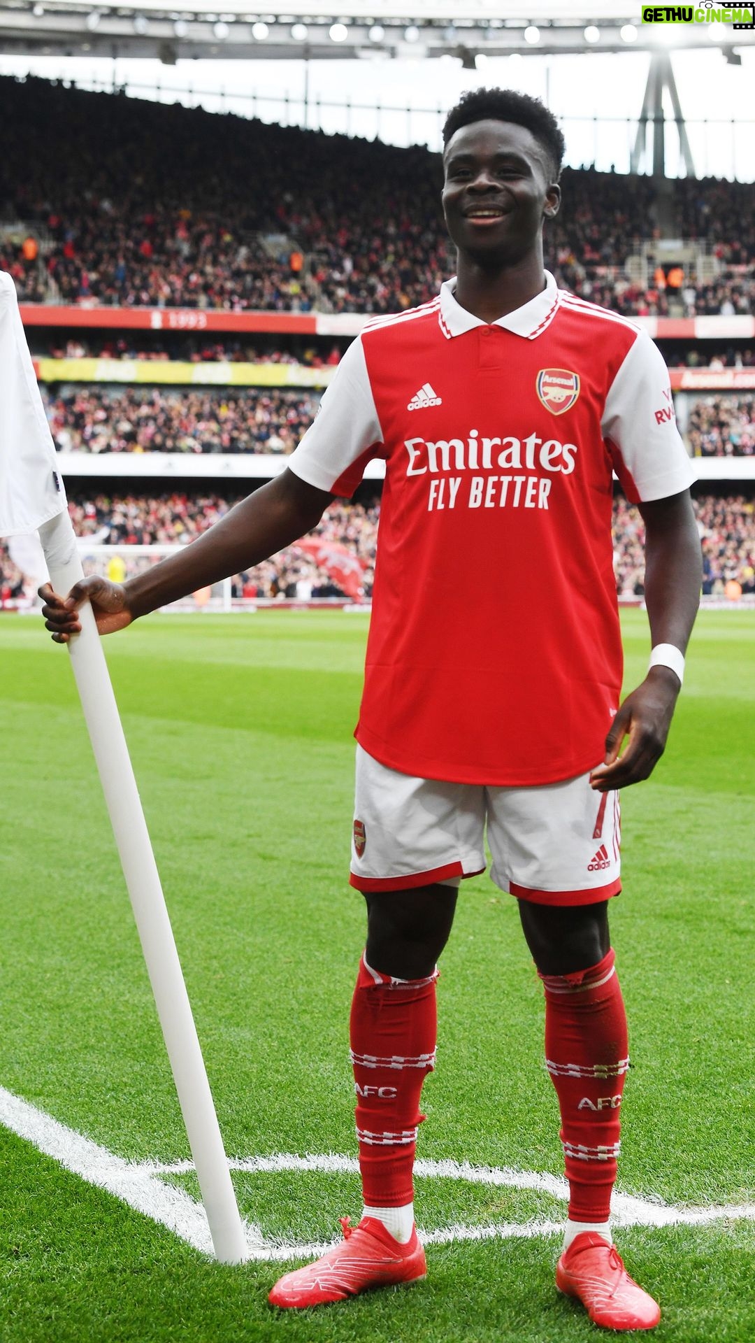 Bukayo Saka Instagram - A homage to The King 👑 Emirates Stadium
