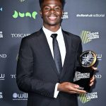 Bukayo Saka Instagram - Thank you to the London Football Awards for awarding me Men's Young Player of the Year 🏆 It's an honour to win it for a second time and congratulations to all the other winners! 👏🏿 #GodsPlan
