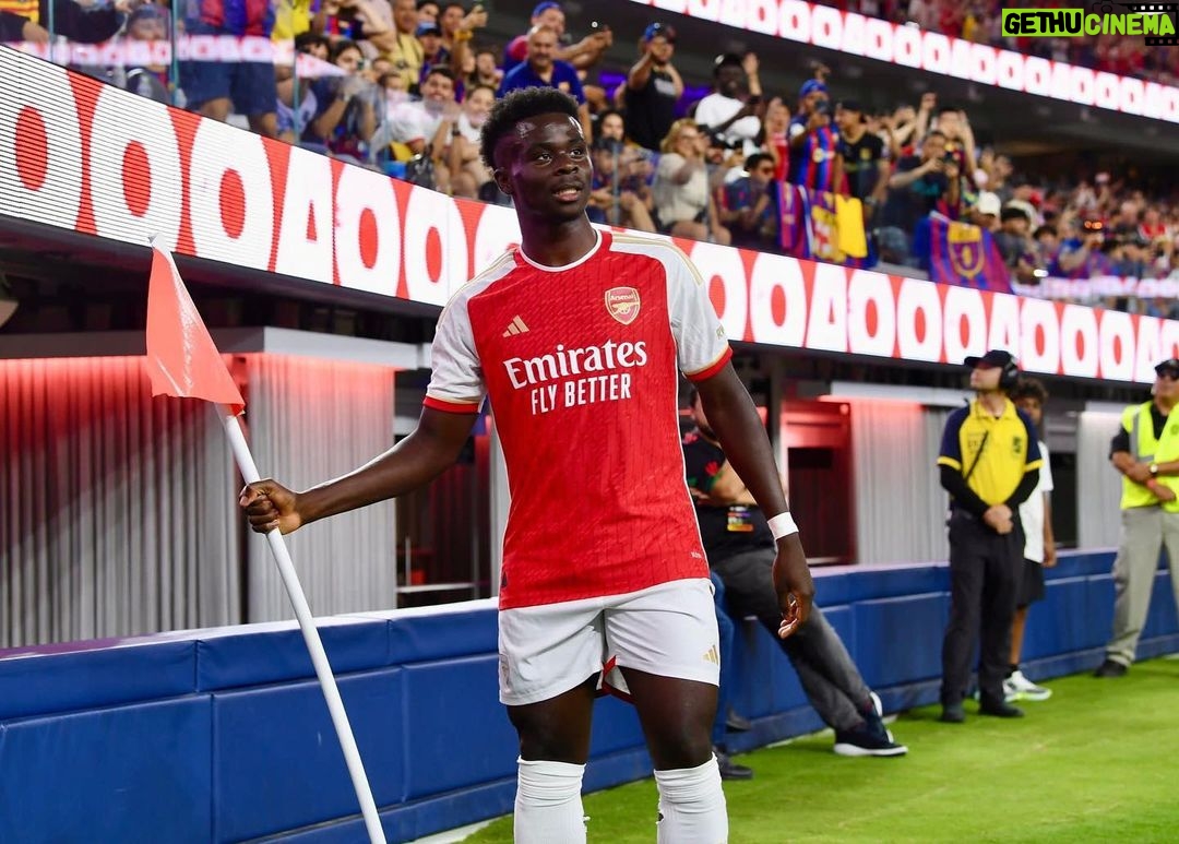 Bukayo Saka Instagram - Thank you LA! ☀️🇺🇸 SoFi Stadium