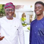 Bukayo Saka Instagram - It was great to meet and talk with His Excellency @jidesanwoolu Thank you for the invite 🙏🏿