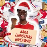 Bukayo Saka Instagram - The Big 7 Christmas Giveaway ‼️🎅🎁 This Christmas I’m doing my biggest ever giveaway! Over the next 7 days I’ll be picking 7 lucky winners who will get the chance to win one of my big Christmas care packages. Below are the items I will be giving away to each winner: 1 x Pair of signed @newbalance boots 1 x PlayStation Portable 1 x @beatsbydre Studio Pro headphones 1 x £250 @newbalance voucher 2 x Tickets to an @Arsenal game 1 x £100 @nandos voucher 1 x Surprise gift to be named later! All you have to do is comment #7DaysOfSakamas 🎅🏿 in the comment section and every day I will DM a random winner. So keep commenting, you have 7 days to get picked! Thank you for all the support and good luck!
