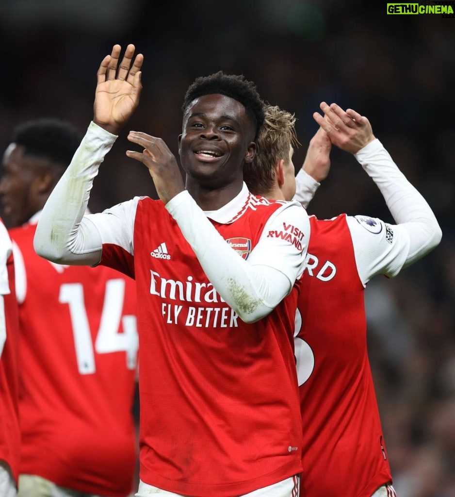 Bukayo Saka Instagram - How do you spell North London? 🧏🏿 R E D 🔴 That one was for you Gunners ❤️