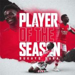 Bukayo Saka Instagram - I’m so proud to win the @arsenal Player of The Season award again ! 🙏🏿 Thank you to all my Gooners for your constant support this year, this one is for you 🫶