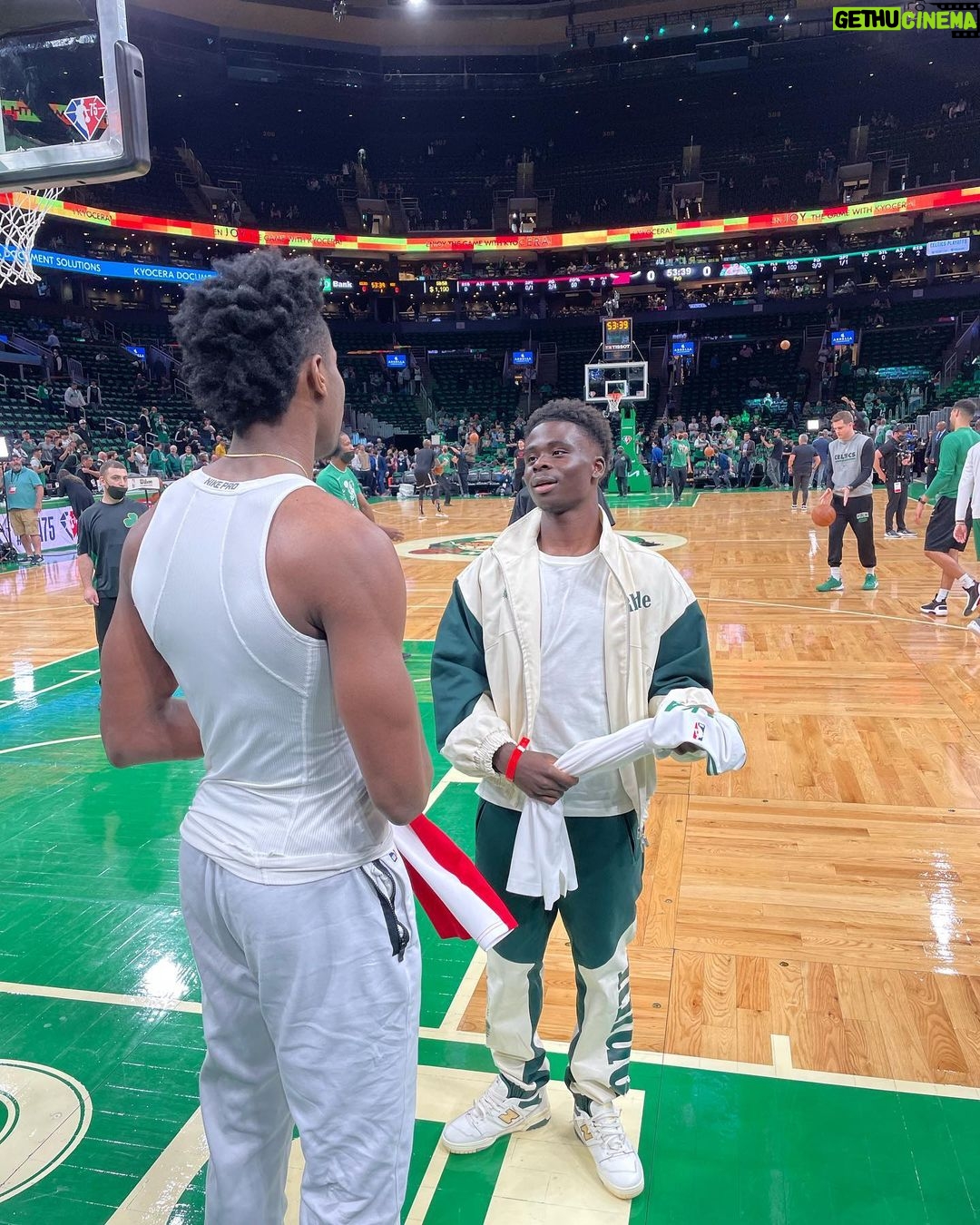 Bukayo Saka Instagram - Boston Celtics TD Bank Garden