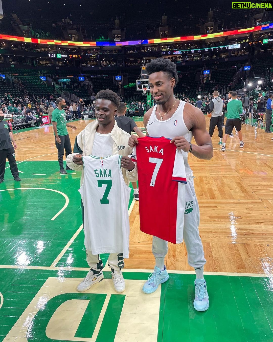 Bukayo Saka Instagram - Boston Celtics TD Bank Garden